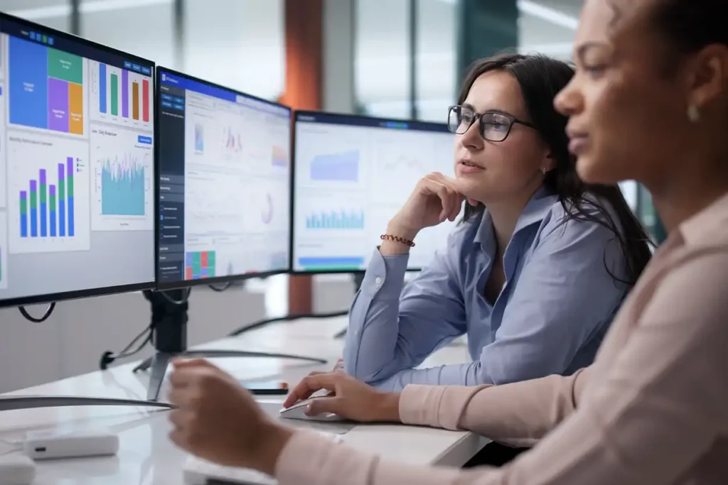 Analytics Team Analyzing Financial Data