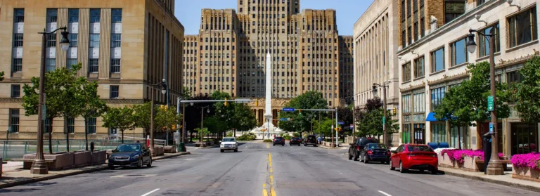Buffalo City hall and Niagara Square