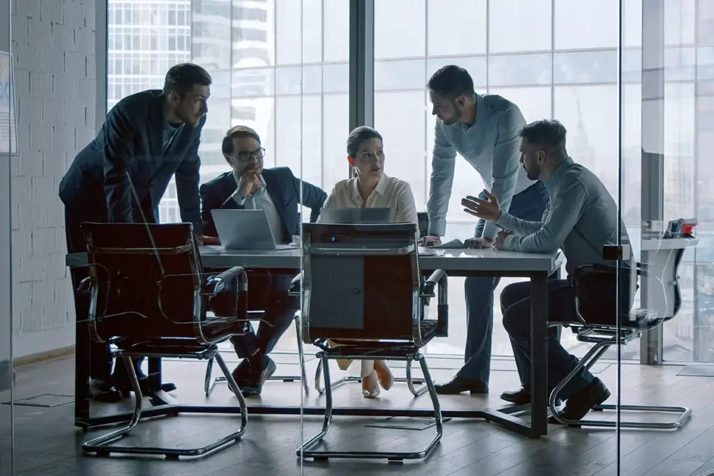 business people working